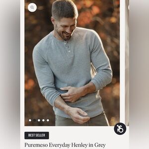 The Normal Brand Navy Henley Sweater